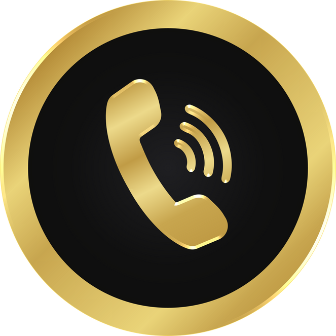 Gold Phone Icon